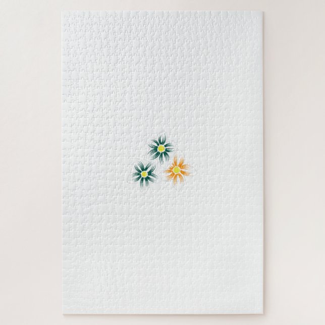 Bananengelb, dunkelblau grün, dekorativ puzzle (Vertikal)