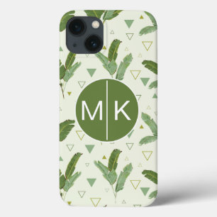 Bananenleder mit Dreiecken   Monogramm Case-Mate iPhone Hülle