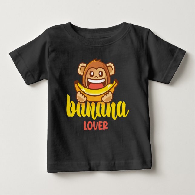 Bananenliebhaber Baby T-shirt (Vorderseite)