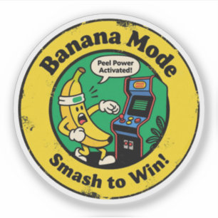 Bananenliebhaber & Gamer "Zerschmettere um im Bana Aufkleber