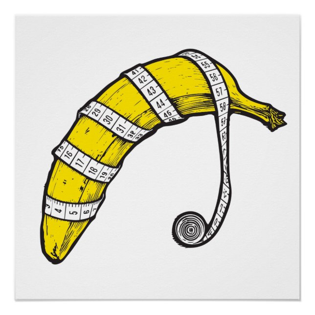🍌 Bananenmessung, Pop-Art Poster (Vorderseite)