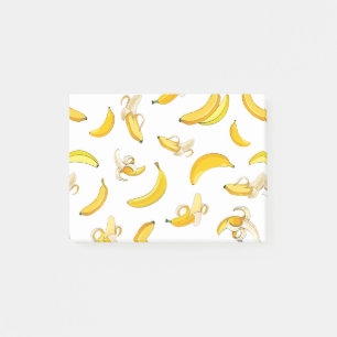 Bananenmuster 4 post-it klebezettel