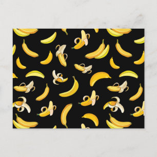 Bananenmuster 5 feiertagspostkarte