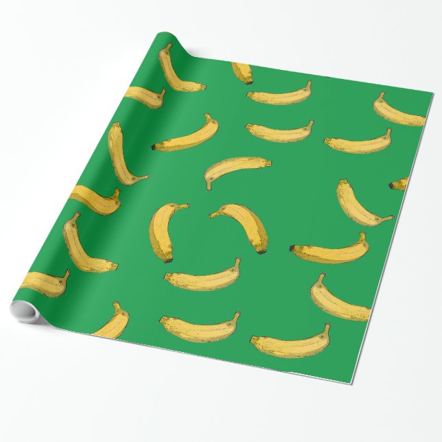 Bananenmuster Geschenkpapier (Ungerollt)