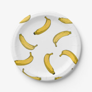 Bananenmuster Pappteller