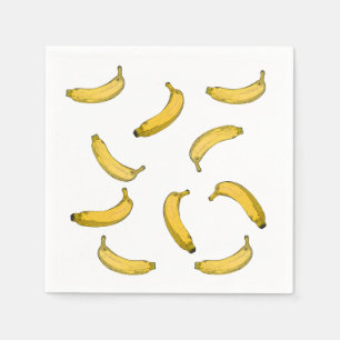 Bananenmuster-Zeichnung Serviette