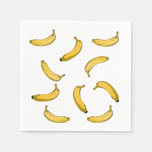 Bananenmuster-Zeichnung Serviette (Vorderseite)