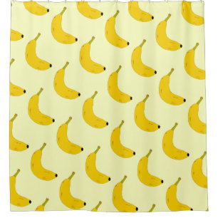 BANANENPATTER IM POP ART STYLE DUSCHVORHANG