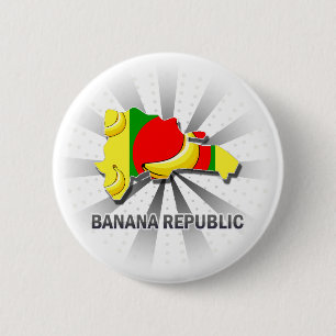Bananenrepublik-Flaggen-Karte 2,0 Button