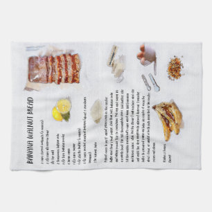 BANANENWALNUT-BREAD-Rezept Geschirrtuch