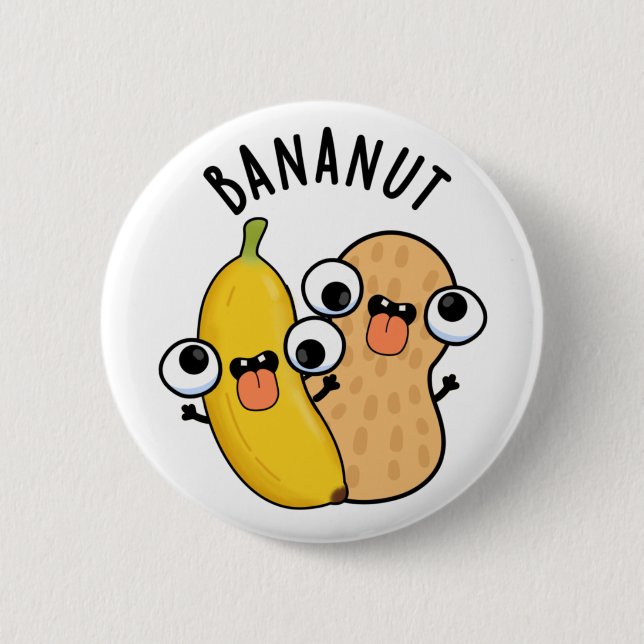 Bananut Funny Fruit Banana Pun Button (Vorderseite)