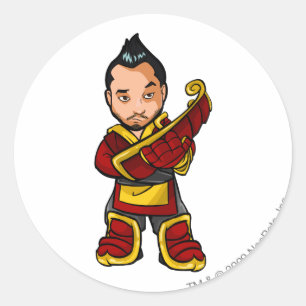 Bancha Ninja Shenkuu Personal-Spieler Runder Aufkleber