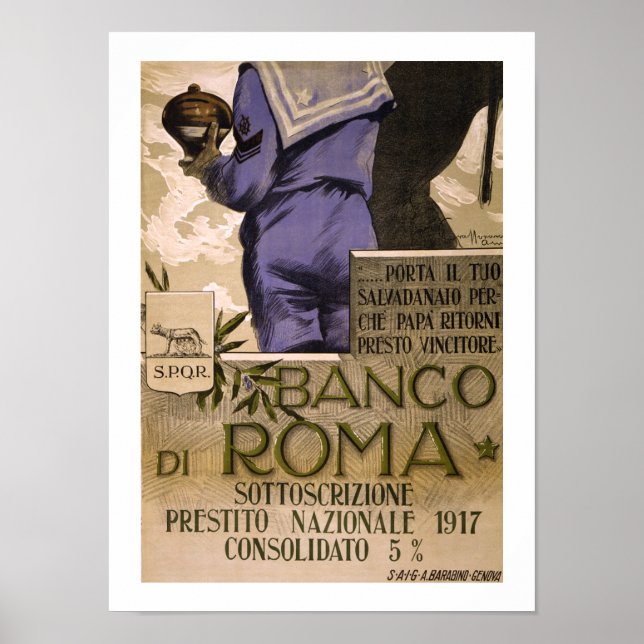Banco di Roma (weiß) Poster (Vorne)