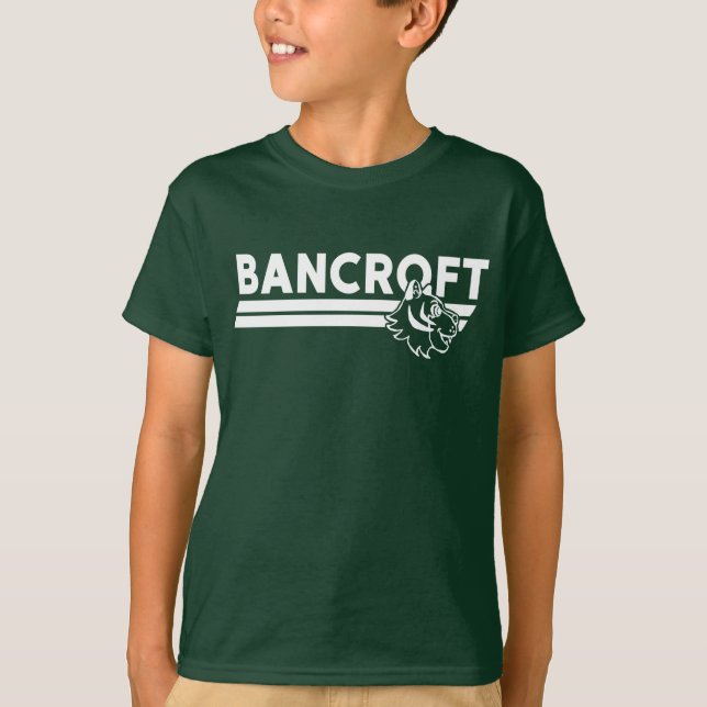 Bancroft Bobcat Profil Dunkelgrüner T - Shirt (Vorderseite)