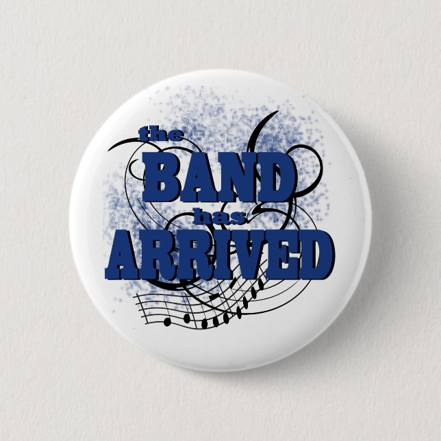 Band angekommen/blau button (Vorderseite)