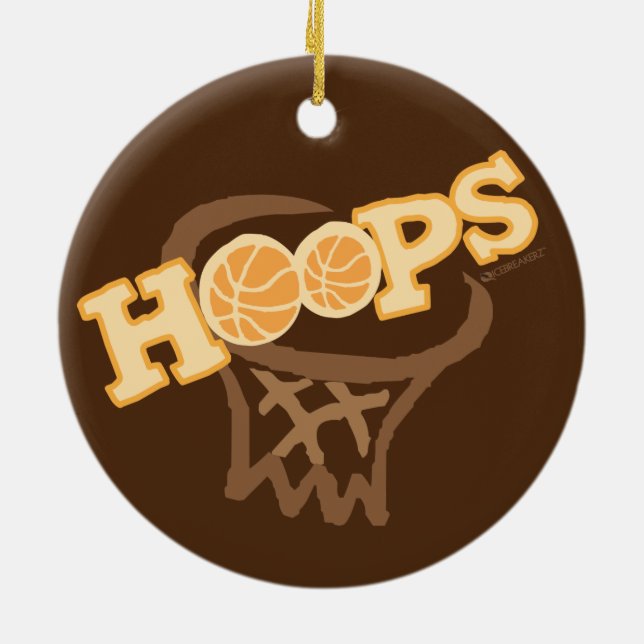 BAND-BASKETBALL-VERZIERUNG KERAMIK ORNAMENT (Hinten)
