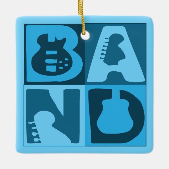 Band Blauer Keramikornament (Vorderseite)