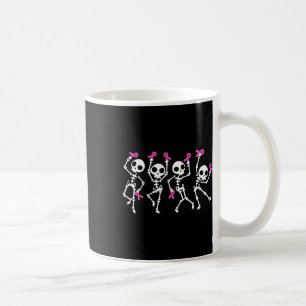 Band Brustkrebs-Bewusstsein Skelett Frauen Männer Kaffeetasse