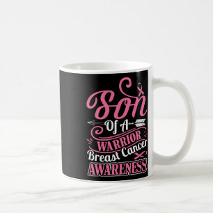 Band Brustkrebs-Bewusstsein Sohn von Krieger Junge Kaffeetasse