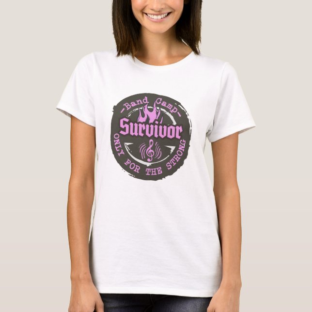 Band Camp Survivor - Rosa T-Shirt (Vorderseite)