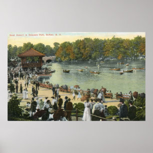 Band Concert, Delaware Park, Buffalo 1911 Vintag Poster