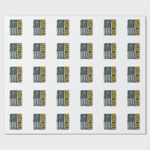 Band-Dad-Posaune-Amerikanische-Flagge-Vintage-Shir Geschenkpapier