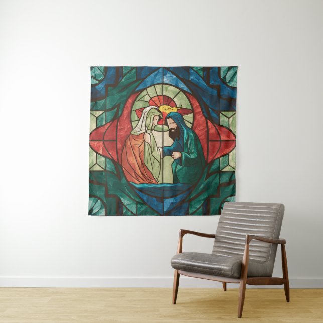 Band der Heiligen Geometrie Wandteppich (Beispiel)