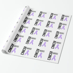 Band des Krebs-Bewusstseins-Lavendel-(aller Krebs) Geschenkpapier