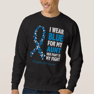 Band, die ich trage blau für Tante ihr Kampf ist m Sweatshirt