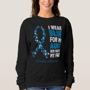 Band, die ich trage blau für Tante ihr Kampf ist m Sweatshirt