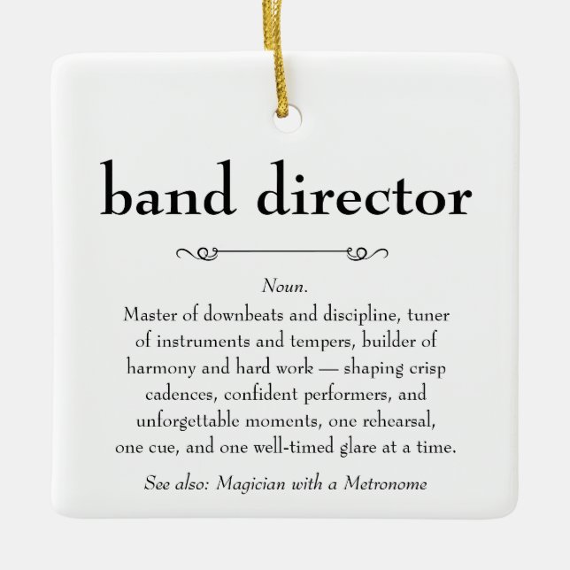 Band Director Definition Vielen Dank Keramikornament (Vorderseite)