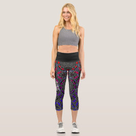 Band dreizehn Kaleidoskop Kunst dreizehn Capri Leggings