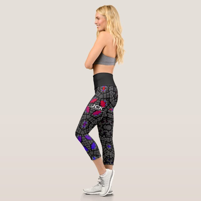 Band dreizehn Kaleidoskop Kunst sechzehn Capri Leggings (Links)