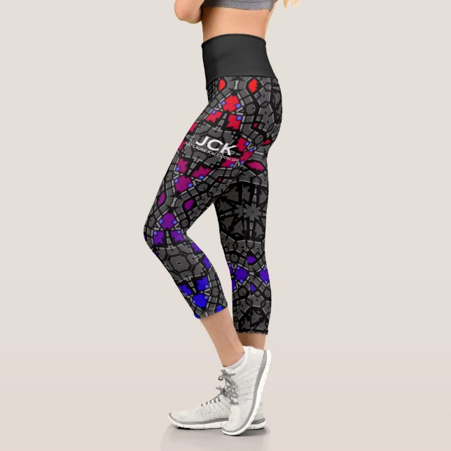 Band dreizehn Kaleidoskop Kunst siebzehn Capri Leggings (Links)