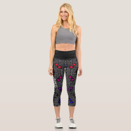 Band dreizehn Kaleidoskop-Kunst zwanzig Capri Leggings