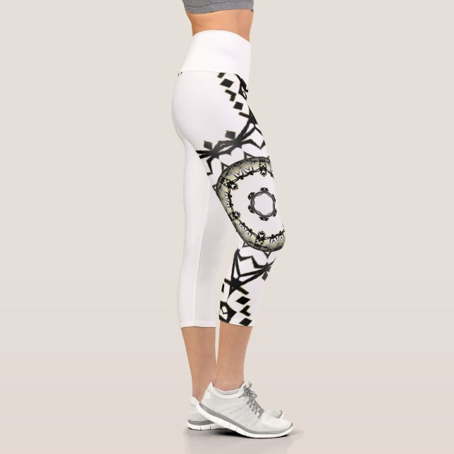 Band eins Kaleidoskop Art drei Capri Leggings (Rechts)