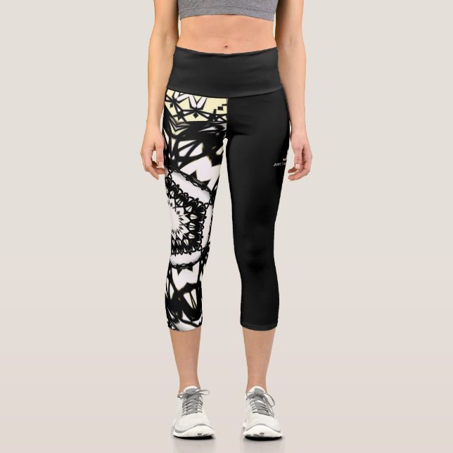 Band eins Kaleidoskop Art neun Capri Leggings (Vorderseite)
