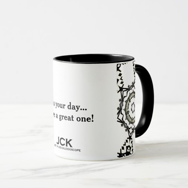 Band eins Kaleidoskop Art zwei Tasse (VorderseiteRechts)