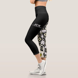 Band eins Kaleidoskop Kunst sieben Capri Leggings