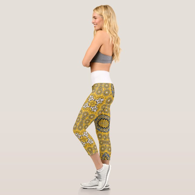 Band elf Kaleidoskop Art 5 Capri Leggings (Links)