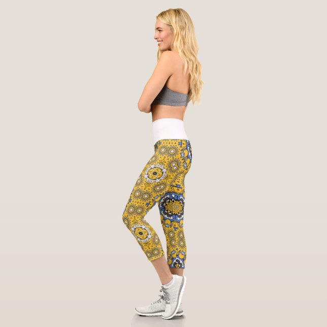 Band elf Kaleidoskop Art elf Capri Leggings (Links)