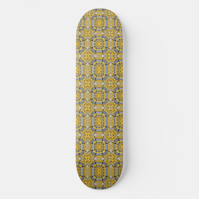 Band elf Kaleidoskop Art sechs Skateboard (Vorderseite)