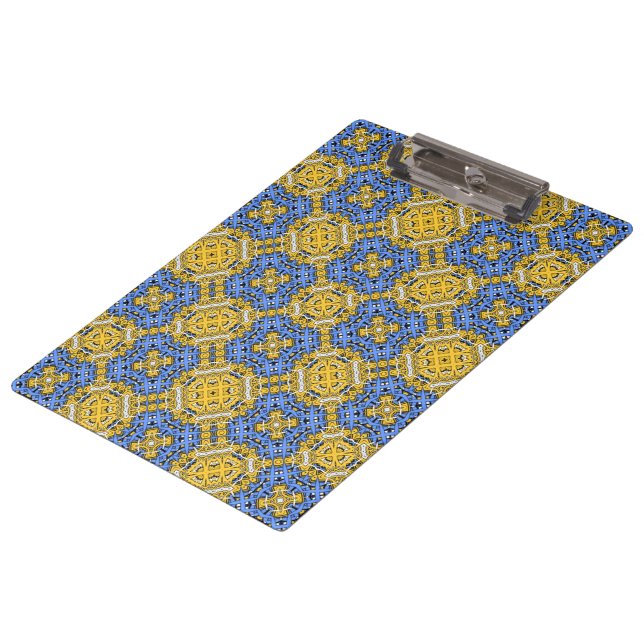 Band elf Kaleidoskop Art Zwölf Klemmbrett (Schrägansicht)