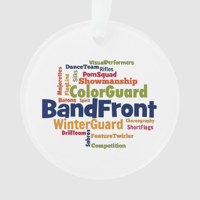 Band-FrontWord-Wolke Ornament (Vorderseite)