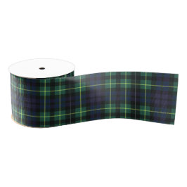 Band - Gelber, grüner und blauer Tartan Ripsband