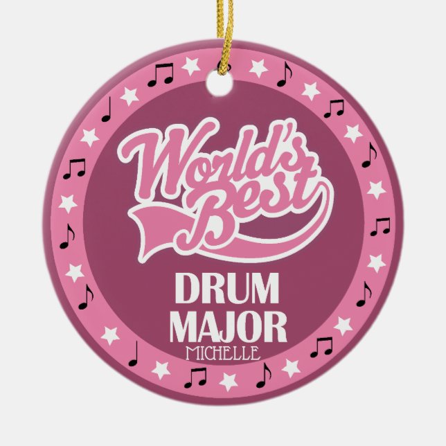 Band-Geschenk Tambourmajor-Verzierung für sie Keramik Ornament (Vorne)