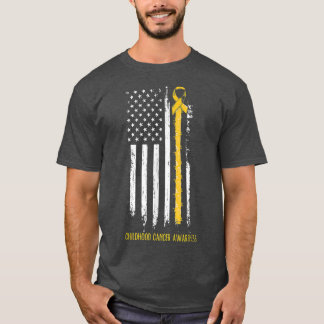 Band in einer Flagge, Krebsbewusstsein bei Kindern T-Shirt