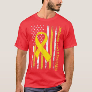 Band in einer Flagge, Krebsbewusstsein bei Kindern T-Shirt