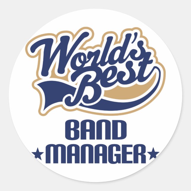 Band Manager-Geschenk Runder Aufkleber (Vorderseite)