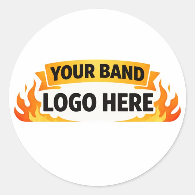 🎵 Band Merch Aufkleber | Benutzerdefiniertes Band (Vorderseite)